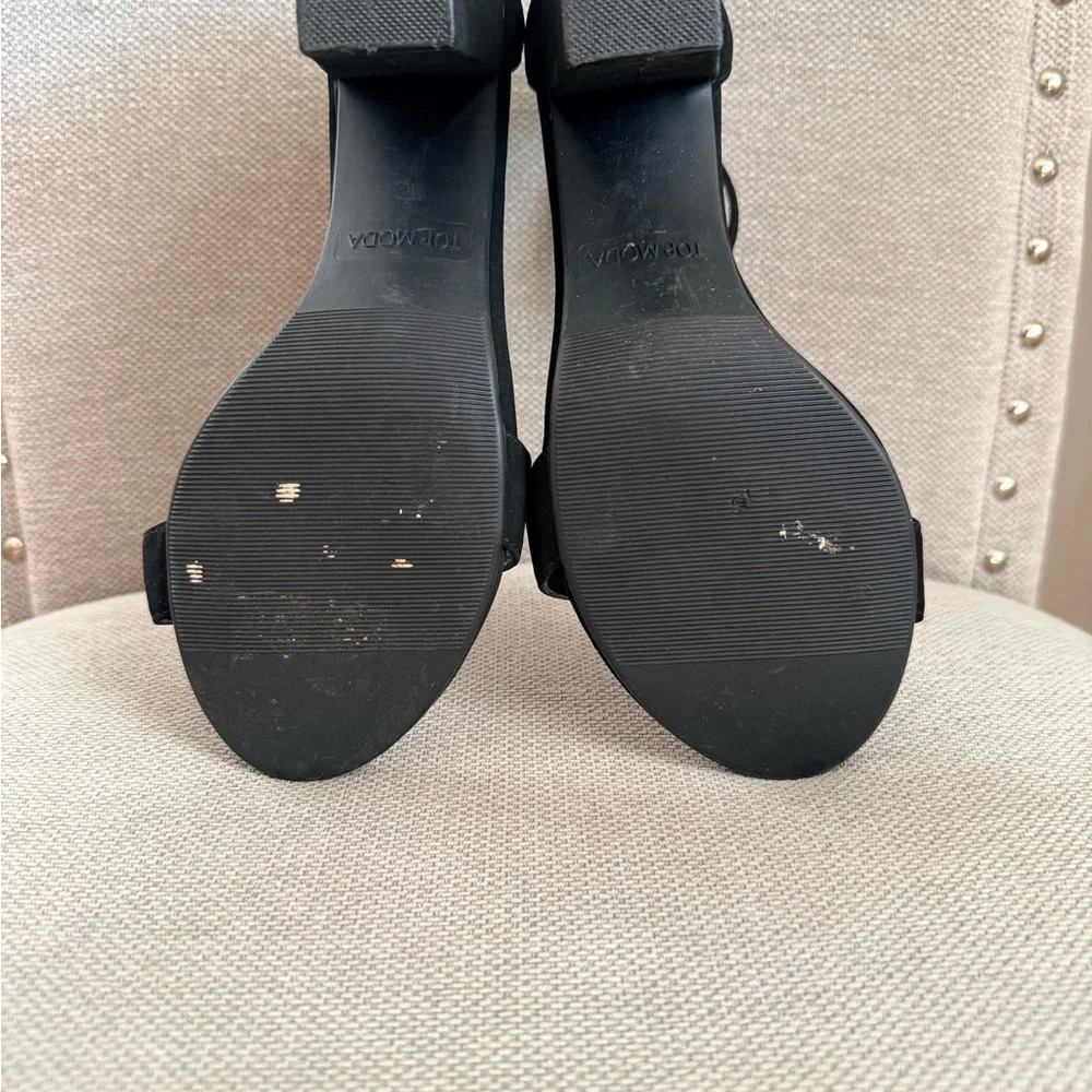 Black Block Heel Sandals